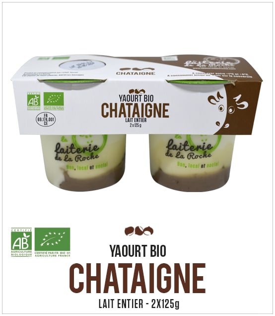 Yaourt pack 2 pots Bio Châtaigne